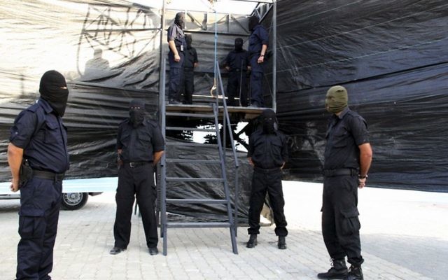Illustrative: A gallows is prepared for an execution in Gaza in 2013. (AP/ Gaza Interior Ministry/ File)