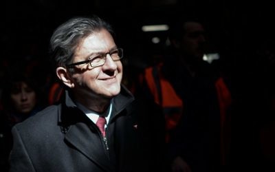 Former French presidential election candidate for the far-left coalition La France insoumise Jean-Luc Melenchon on the campaign trail in eastern France, April 19, 2017. (AFP Photo/Sebastien Bozon)