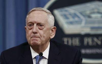 In this April 11, 2017 file photo, US Defense Secretary James Mattis attends a news conference at the Pentagon. (AP Photo/Carolyn Kaster, File)