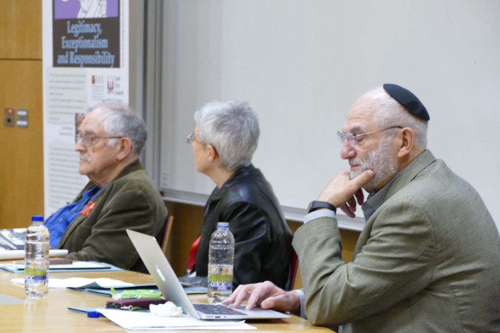 From left: Professor Haim Bresheeth, Dr. Jacqui O'Riordan, and Professor Yakov Rabkin, at this past weekend's conference at Ireland's University College Cork. The conference, entitled “International Law and the State of Israel: Legitimacy Exceptionalism and Responsibility," ran from March 31 - April 2, 2017. (Courtesy)