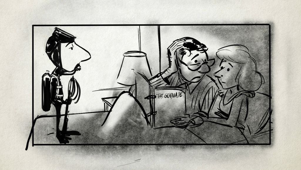 Storyboard by Patrick Mate from 'Harold and Lillian' (Zeitgeist Films)