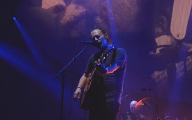 Thom Yorke of Radiohead performs in Seattle, April 2017 (YouTube screenshot; youtube.com/rc529)
