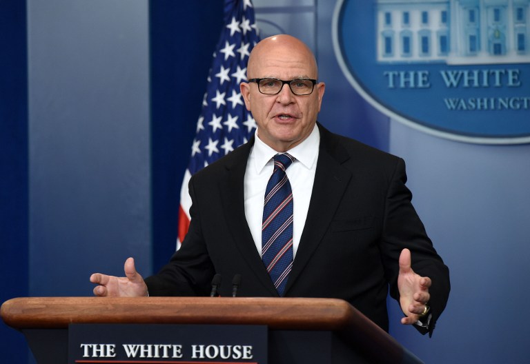 National Security Adviser H. R. McMaster speaks during a press briefing at the White House in Washington, DC on May 16, 2017. (AFP PHOTO / Olivier Douliery)