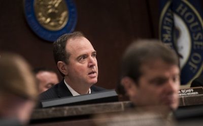 Ranking member Rep. Adam Schiff (D-CA) delivers his opening statement as former Director of the US Central Intelligence Agency (CIA) John Brennan testifies before the House Permanent Select Committee on Intelligence on Capitol Hill, May 23, 2017 in Washington, DC. (Drew Angerer/Getty Images AFP)