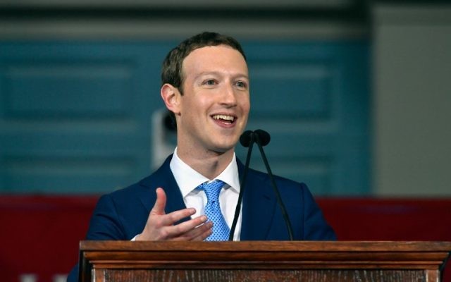 Facebook Founder and CEO Mark Zuckerberg delivers the commencement address at the Alumni Exercises at Harvard's 366th commencement exercises on May 25, 2017 in Cambridge, Massachusetts. (Paul Marotta/Getty Images/AFP)