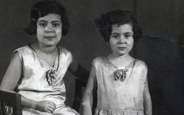 Ester Goldstein, left, and sister Margot lived in Berlin before they were separated in 1939. (Courtesy of Yad Vashem/via JTA)