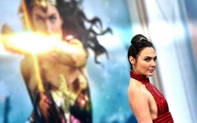 Israeli actress Gal Gadot arrives at the premiere of Warner Bros. Pictures' 'Wonder Woman' at the Pantages Theatre on May 25, 2017, in Hollywood, California. (Frazer Harrison/Getty Images/AFP)