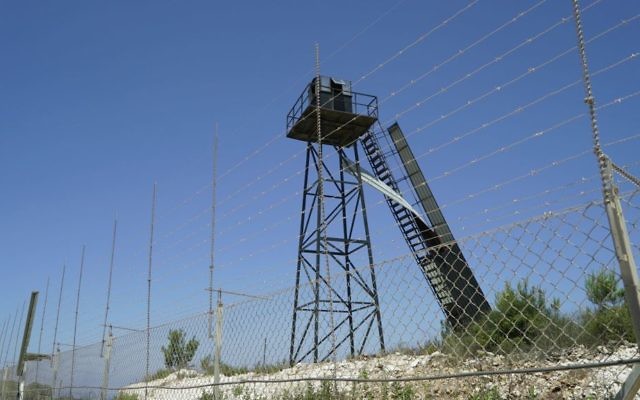A Hezbollah observation post on the Israeli-Lebanese border, according to the IDF. Photo released on June 22, 2017. (IDF Spokesperson's Unit)
