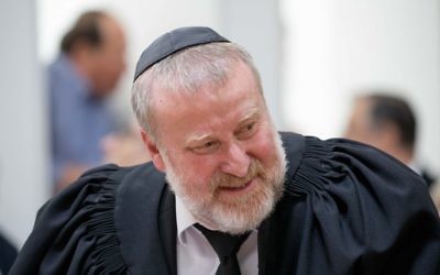 Attorney General Avichai Mandelblit attends a ceremony in Jerusalem, June 13, 2017. (Yonatan Sindel/Flash90) 