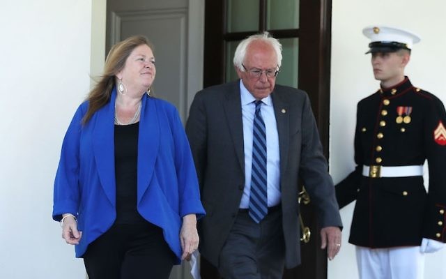 File photo: Democratic presidential candidate Sen. Bernie Sanders (D-VT) and his wife Jane O'Meara Sanders come out from the West Wing to speak to members of the media after an Oval Office meeting with President Barack Obama at the White House June 9, 2016 ,in Washington, DC. (Alex Wong/Getty Images)
