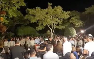 A funeral service for Hadas Malka in Ashdod on June 18, 2017. (screen capture: YouTube) 