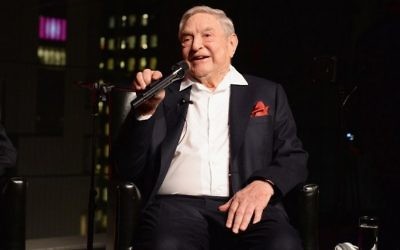 George Soros speaks onstage at Lincoln Center on April 18, 2017, in New York City. (Andrew Toth/Getty Images for Physicians for Human Rights/AFP)
