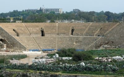 The Roman Amphitheater in Caesarea. (Moshe Shai/Flash90)