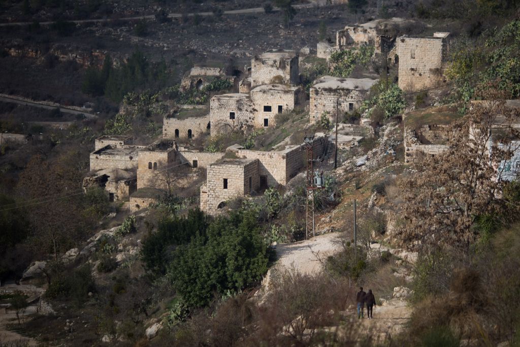 View of Lifta, on the outskirts of Jerusalem, December 17, 2016. (Hadas Parush/Flash90)
