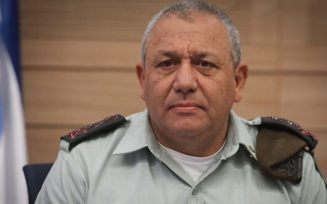IDF Chief of Staff Lt. Gen. Gadi Eisenkot addresses the Knesset's Foreign Affairs and Defense Committee on July 5, 2017. (Isaac Harari/Flash90)