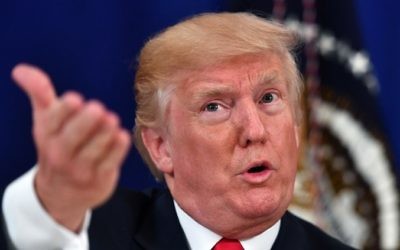 US President Donald Trump speaks during a security briefing on August 10, 2017, at his Bedminster National Golf Club in New Jersey. (AFP/ Nicholas Kamm)