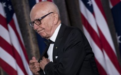 Rupert Murdoch at a dinner at the Intrepid Sea, Air and Space Museum in New York, May 4, 2017. (AFP Photo/Brendan Smialowski)