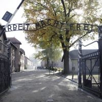 This photo from October 19, 2012 shows the gate of the former Nazi German death camp of Auschwitz in Oswiecim, Poland. (AP Photo/Czarek Sokolowski)