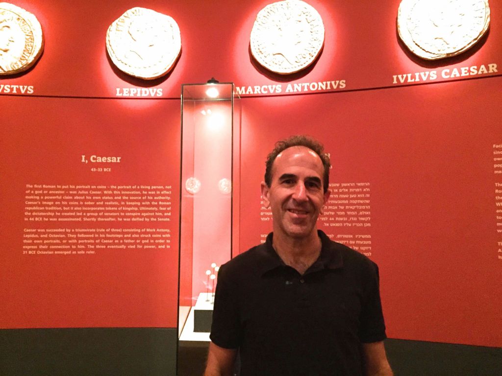 Dr. Haim Gitler, head curator of 'Faces of Power' at the Israel Museum in Jerusalem, August 2017. (Amanda Borschel-Dan/Times of Israel)