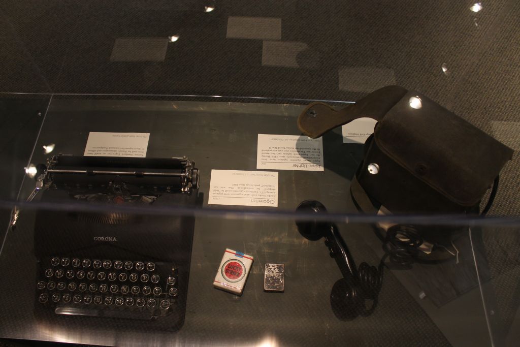 A display of some of the equipment used by the Richie Boys at the Holocaust Center in Farmington Hills, Michigan. (Courtesy of Stern)
