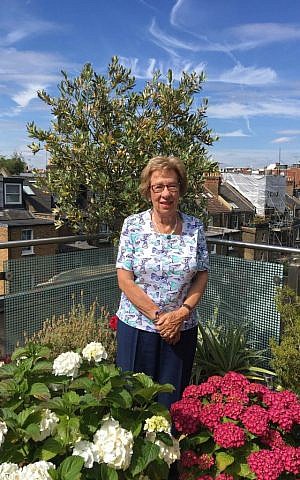 Eva Schloss at home in London, 2017. (Courtesy)