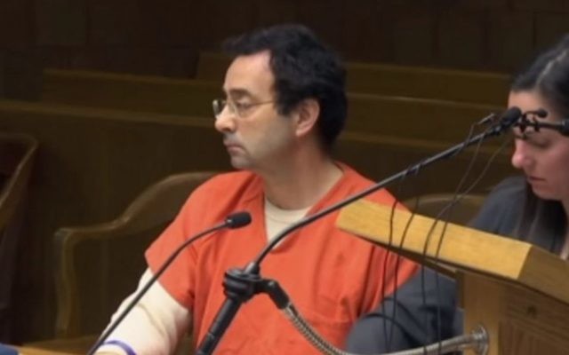 Doctor Larry Nassar in court (YouTube screenshot)