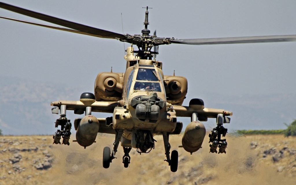 Illustrative. An Israeli Air Force Boeing AH-64 Apache helicopter, June 8, 2012. (Ofer Zidon/Flash90/File)