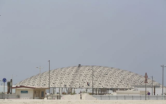 The domed roof of the Louvre Abu Dhabi is seen in Abu Dhabi, United Arab Emirates, Wednesday, Sept. 6, 2017.  (AP Photo/Jon Gambrell)
