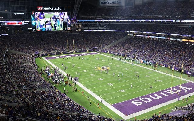 The Minnesota Vikings stadium that has been equipped with Intel's freeD technology developed by Israel's Replay Technologies (Courtesy: Intel)