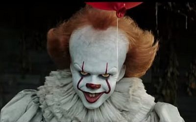 Clip from the movie ‘It,’ thought to have helped inspire copycat clowns in the northern Israeli town of Afula, September 2017. (YouTube screenshot)