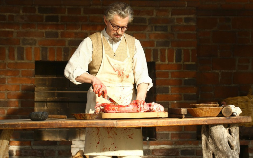 Trotsky portrayed as a butcher in the upcoming Russian television series bearing his name. (Courtesy)