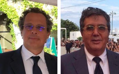 Marco Cohen (left) and Benedetto Habib at the Venice Film Festival, where they premiered their upcoming movie, 'The Leisure Seeker.' (Courtesy)