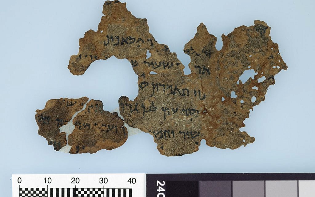 A Dead Sea Scrolls fragment from the book of Genesis, part of Museum of the Bible's Scholars Initiative research project published by Brill in 2016. Of the museum's 13 published scrolls, at least six are of dubious authenticity. (Image by Bruce and Kenneth Zuckerman and Marilyn J. Lundberg, West Semitic Research, courtesy of Museum of the Bible)