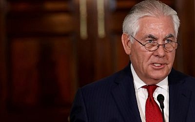 US Secretary of State Rex Tillerson delivers a statement at the State Department October 4, 2017 in Washington, DC. (Win McNamee/Getty Images/AFP)