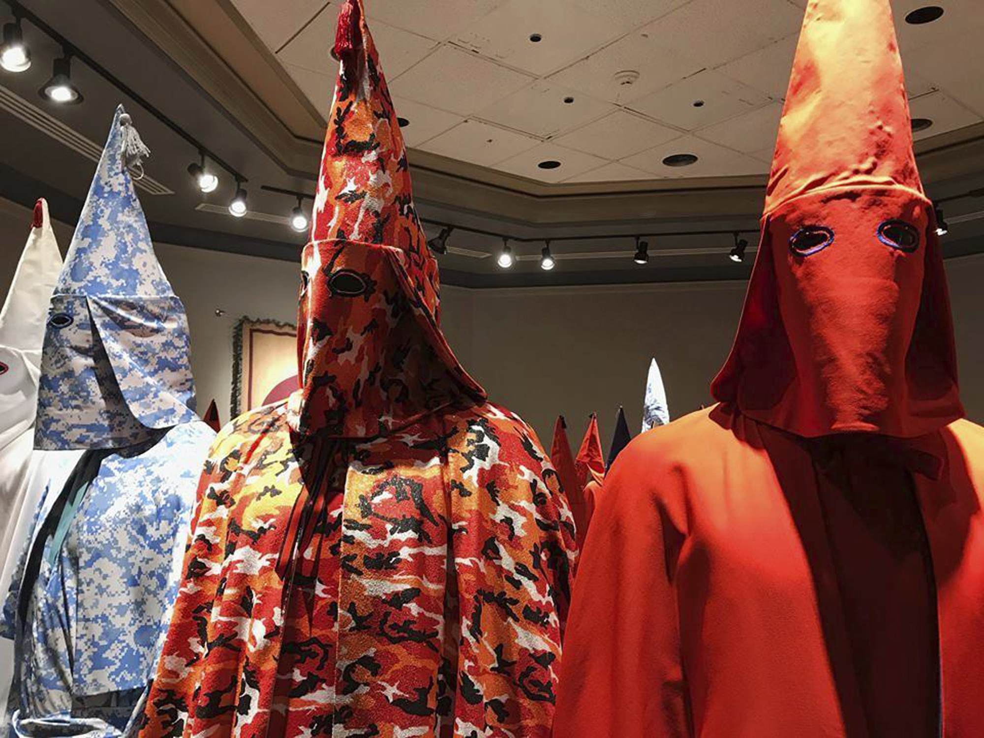 College bans public from 'disturbing' art exhibit featuring KKK