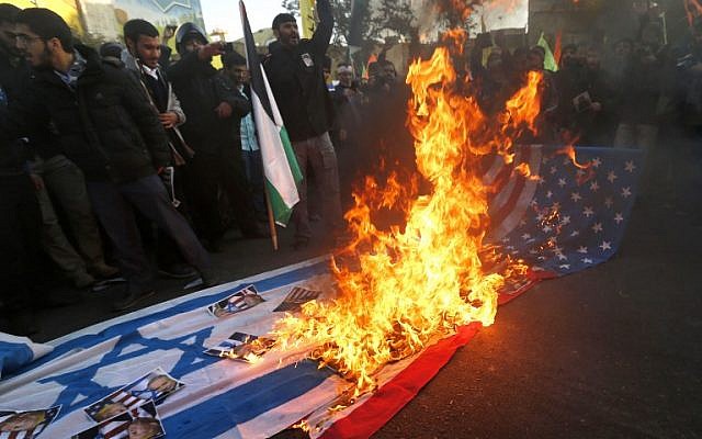 Trump is speeding up the end of Israel, say Iranians at small protest ...