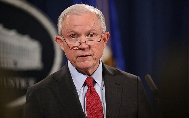 US Attorney General Jeff Sessions holds a news conference at the Department of Justice on December 15, 2017. (Chip Somodevilla/Getty Images/AFP)