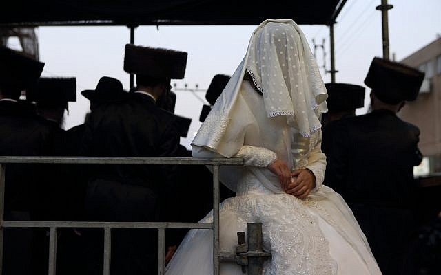 An illustrative photo of an ultra-Orthodox wedding. (Yaakov Naumi/Flash90)