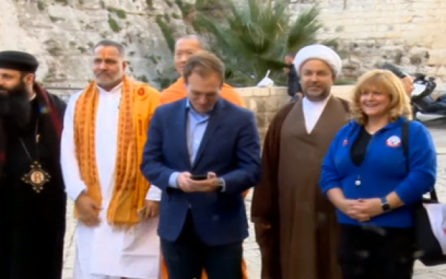 Members of the 'This is Bahrain' group during a visit to Israel in December 2017. (Screen capture: Hadashot TV)