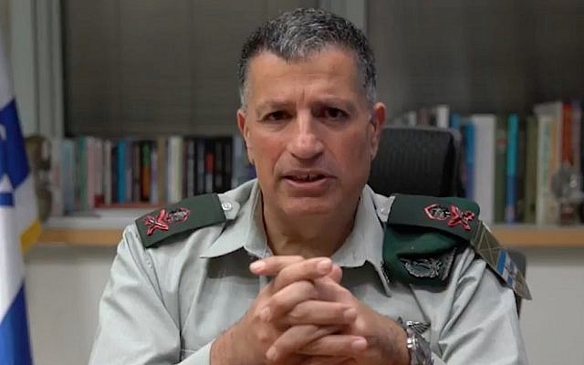 The Defense Ministry's Coordinator of the Government's Activities in the Territories, Maj. Gen. Yoav Mordechai. (Screenshot)