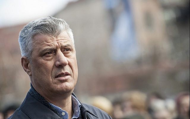 Kosovo's president Hashim Thaci attends a memorial ceremony in Pristina for missing people from the Kosovo War, on December 30, 2017. (AFP Photo/Armend Nimani)