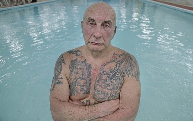 Boris Nayfeld poses for a picture at the Russian Baths in the Brooklyn borough of New York, January 18, 2018. (AP/Seth Wenig)