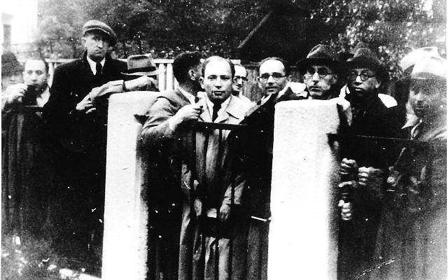 Waiting at the gates of Chiune Sugihara's consul, Jewish refugees in Kovno, Lithuania, circa 1940. (Courtesy Nobuki Sugihara)
