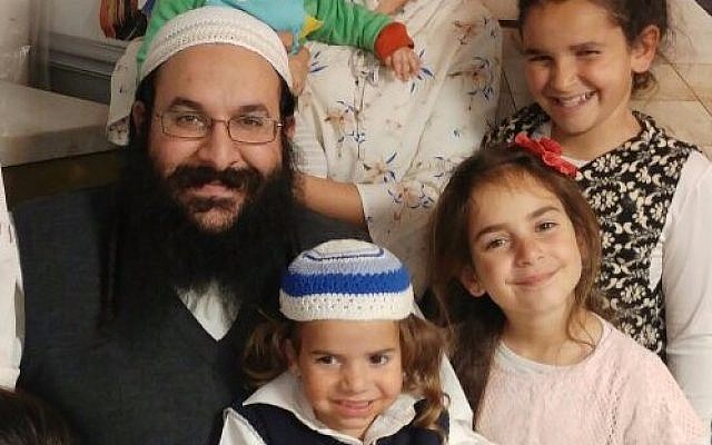 Rabbi Raziel Shevach with his family, in an undated photo (Courtesy of the family)