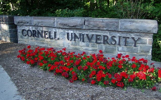 A sign at the Cornell University campus in Ithaca, New York. (Jeffrey M. Vinocur/Wikimedia Commons)
