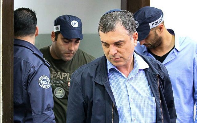 Former Communications Ministry director-general Shlomo Filber arrives for a hearing at the Rishon Lezion Magistrate's Court on February 18, 2018. (Flash90)