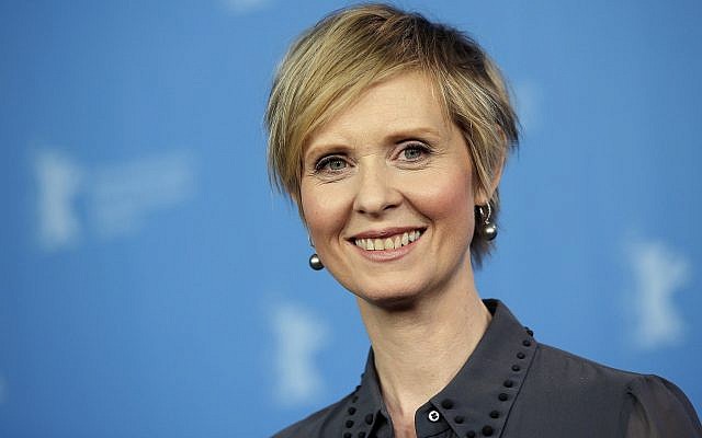 Actress Cynthia Nixon during a photo call for the film 'A Quiet Passion' at the 2016 Berlinale Film Festival in Berlin, Germany, February 14, 2016. (AP Photo/Michael Sohn, File)