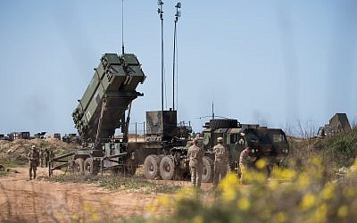 American, Israeli troops deploy a Patriot missile defense battery during the 2018 Juniper Cobra air defense exercise in March 2018. (Israel Defense Forces)