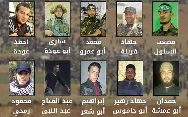 Fatalities from the March 30 violence on the Israel-Gaza border identified by the IDF as members of terror groups. (Israel Defense Forces)