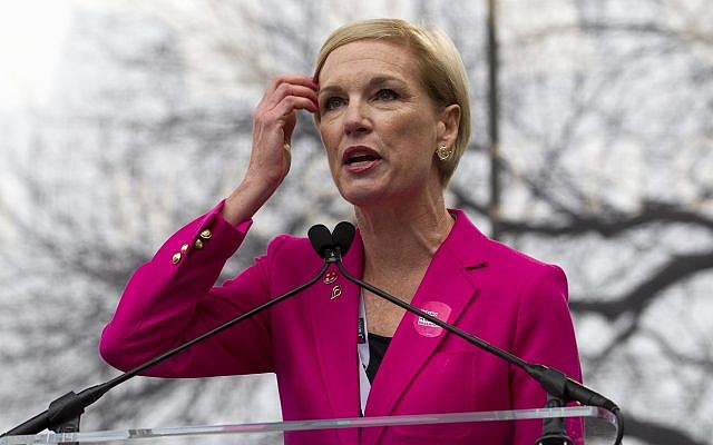 President of the Planned Parenthood Federation of America, Cecile Richards, speaks to the crowd during the women's march rally, Saturday, January 21, 2017 in Washington. (AP Photo/Jose Luis Magana)